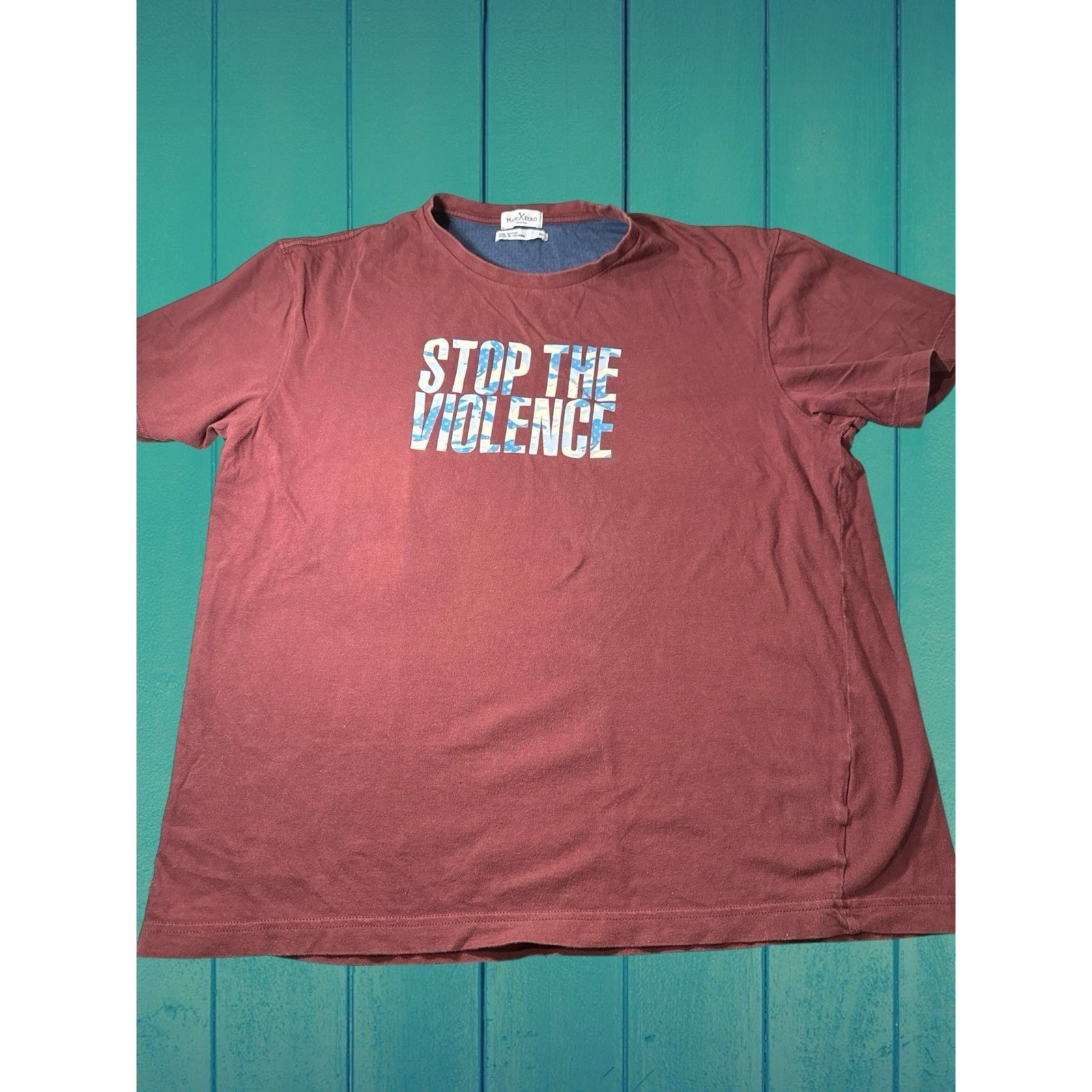 Vntg Y2k Marc Ecko Stop The Violence T-Shirt Sz Xl Street Wear Classic Maroon